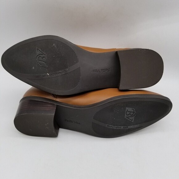 Bella Vita Women Brown Leather Raddix Ankle Bootie 7 WW - Picture 6 of 9